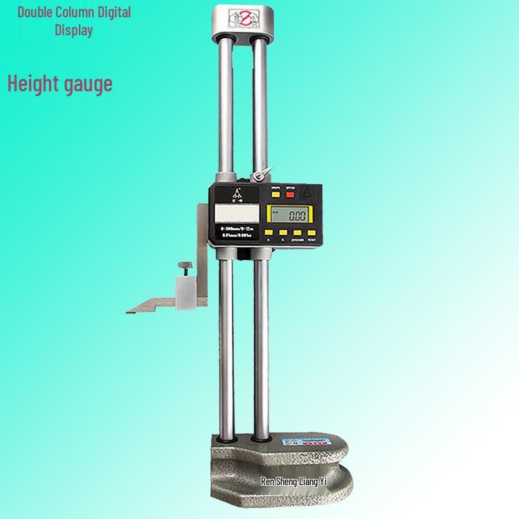 Digital Double Column Vernier Height Gauge 0-300mm with High Precision Scriber and Measurement Ruler.