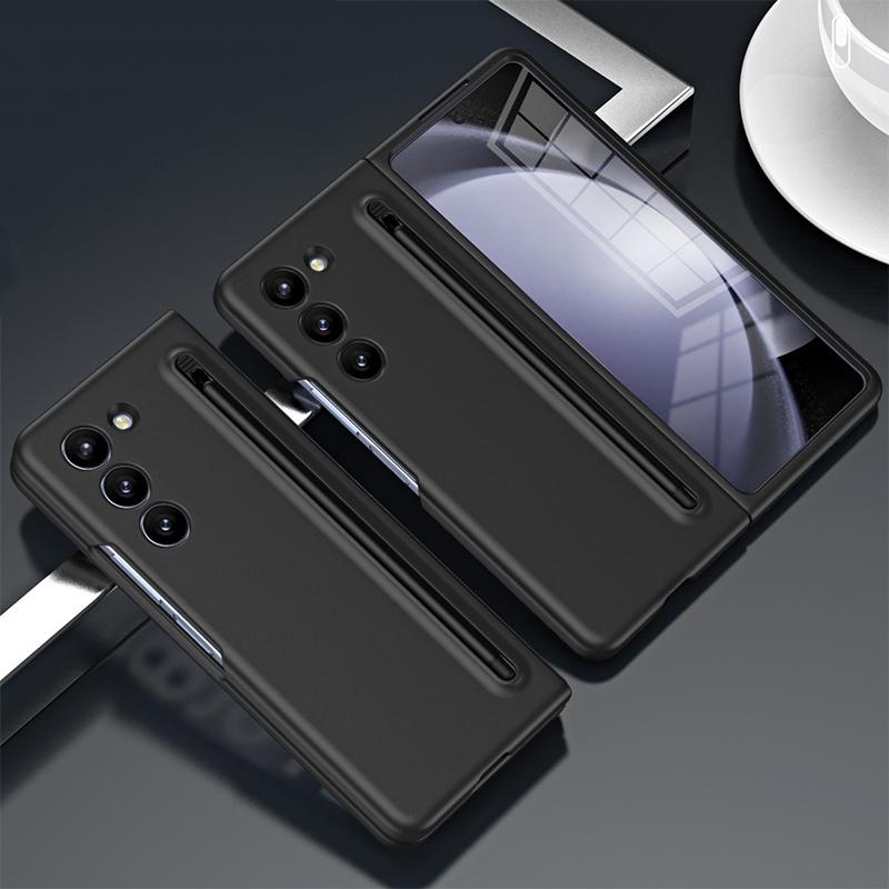 Per Samsung Galaxy Z Fold 7 6 5 4 3 Custodia con Porta S Pen e Stilo Integrato Pellicola Protettiva Privacy Cover per Telefono Antiurto
