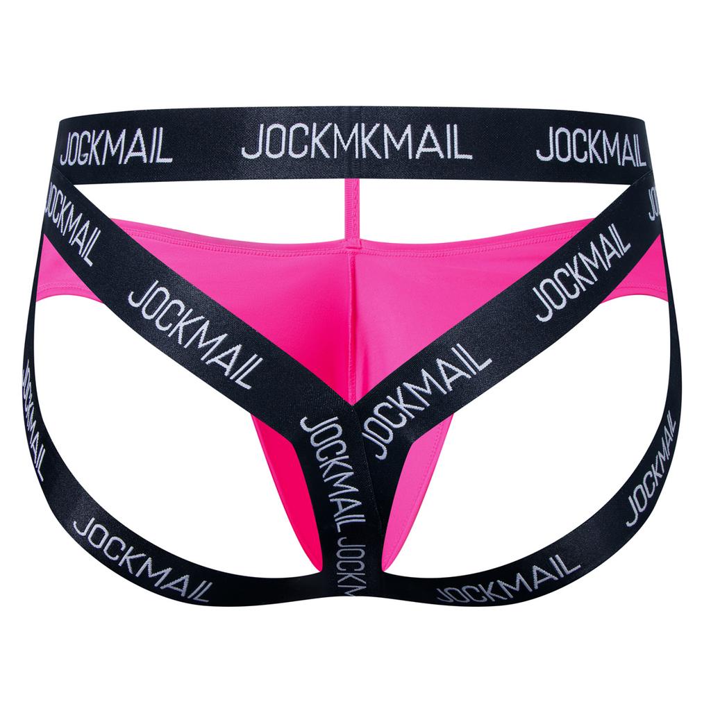 Jockstraps JOCKMAIL Elastic Band Letter Printed Fashion Ultra-thin Ice Silk Men's Thong Underwear