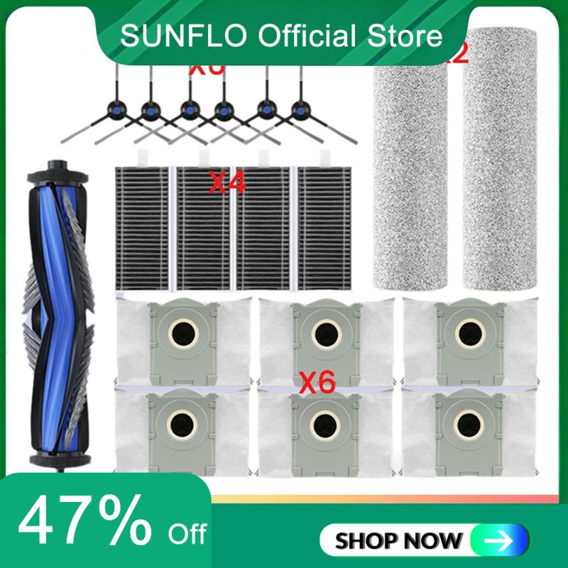 19PCS Forecovacs Deebot X8 Pro Omnii Vacuum Cleaner Accessories Main Side Brushes Mop Cloths HEPA Filters Dust Bags