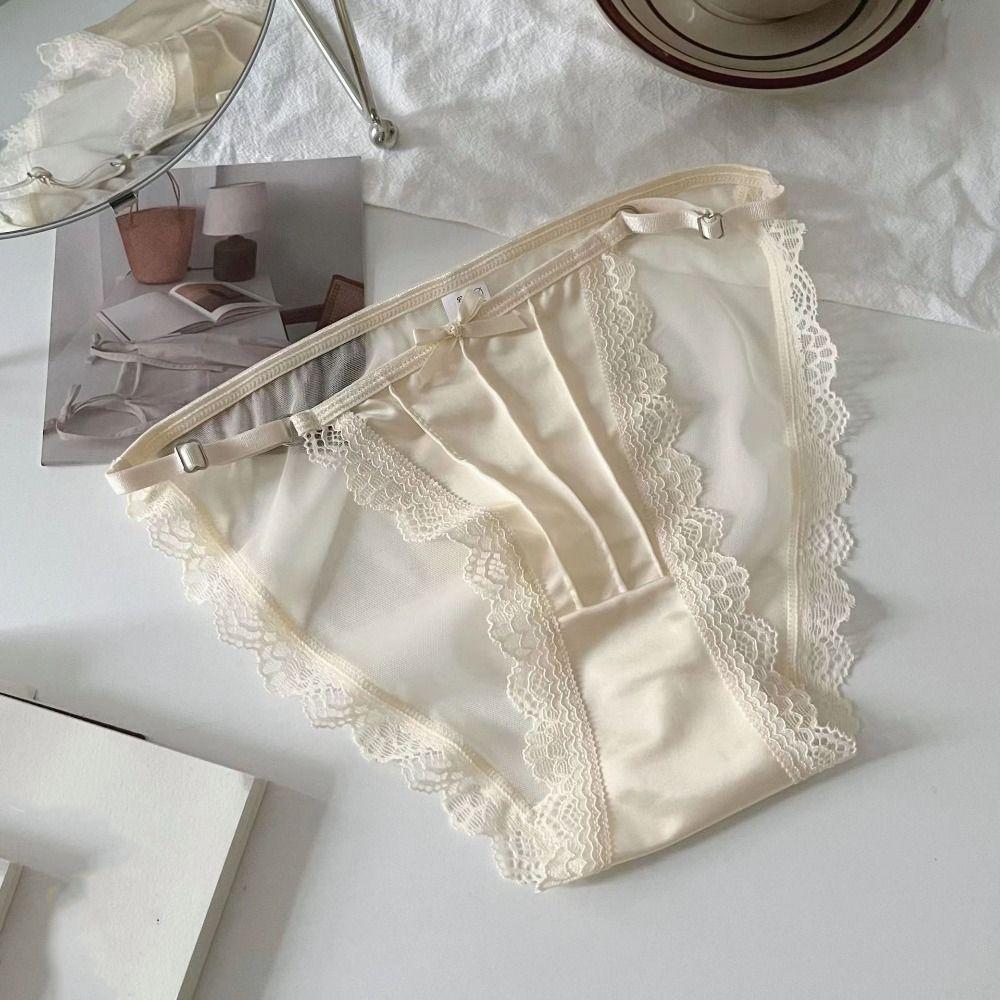 Low Waist Lace Panties Transparent Lace Thin Underwear Summer Underwear for Women  Lady