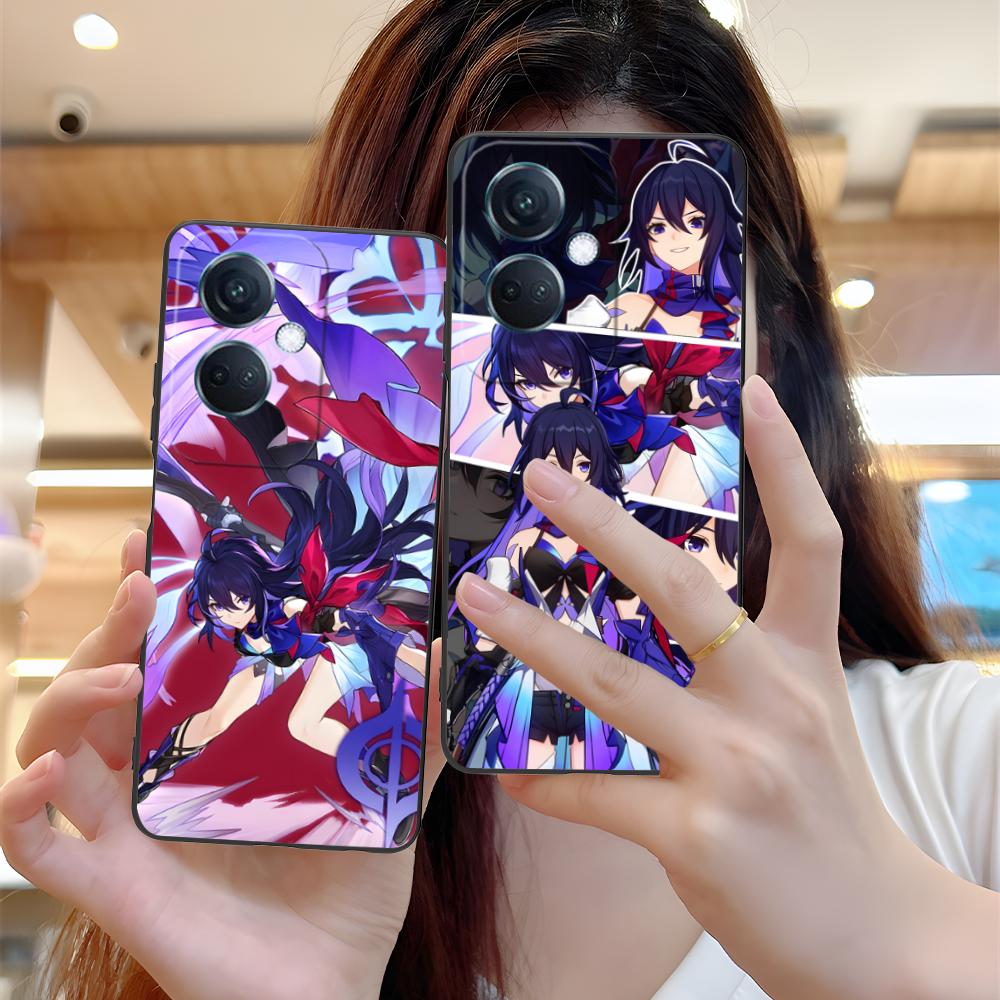HSR Seele Matte TPU Mobile Phone Case for OPPO Reno 14 13 12 11 10 9 8 7 6 5 F T Pro 5G Colorful Printing Cover