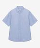BASIC HOUSE Oxford Semi-Overfit Short Sleeve Shirt Sky Blue Lzws3101