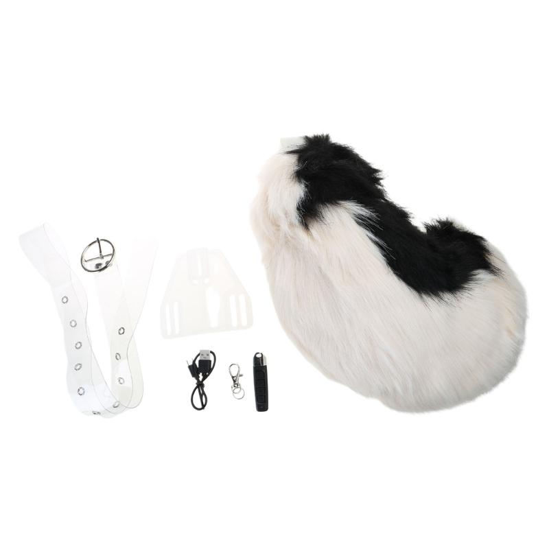 Opaska do włosów na baterie Elektryczne uszy zwierząt Opaska do włosów Kostium do odgrywania ról opaska do włosów Zdalne sterowanie Pluszowy ogon Rekwizyty sceniczne