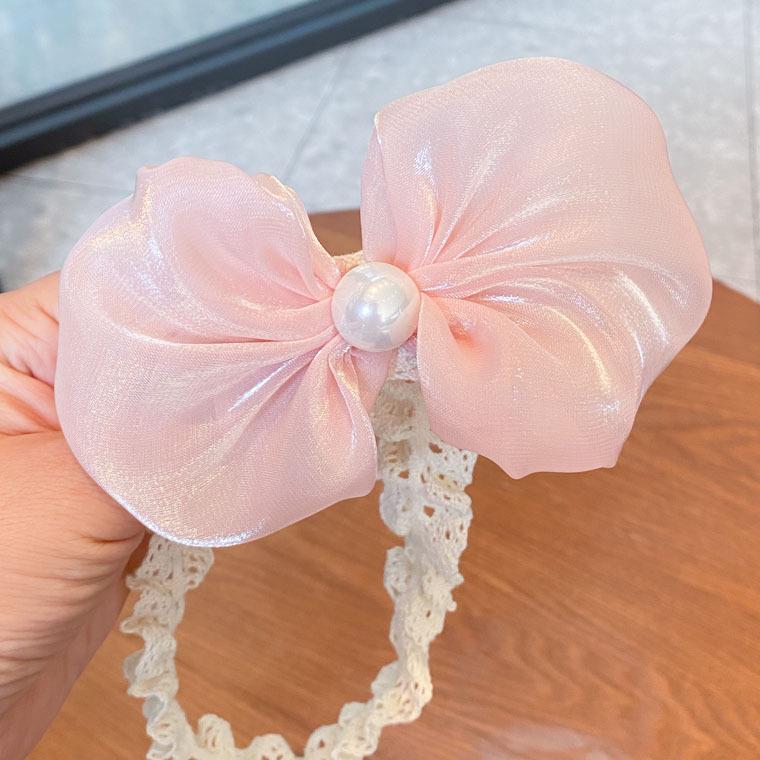 Newborn Birthday Bow Lace Headband - Princess Dress & Full Moon Hair Accessories