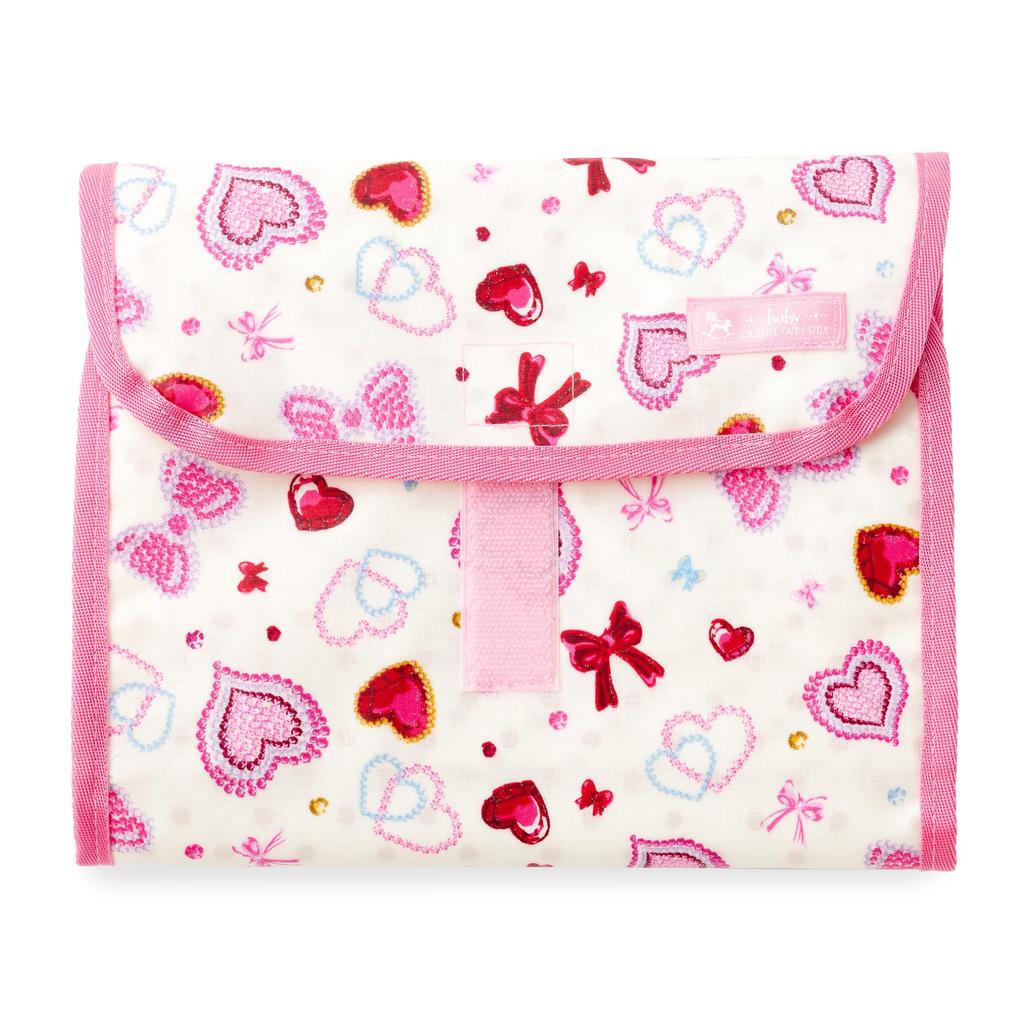 COLORFUL CANDY STYLE Deodorizing Diaper Pouch and Diaper Pouch Set of Heart and Ribbon Sparkle Beauty (Clutch Type) 2, (White) B8001600-BTR