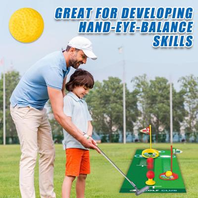 Kids Golf Club Set with Retractable Clubs Launcher 9 Balls Indoor Outdoor Sports