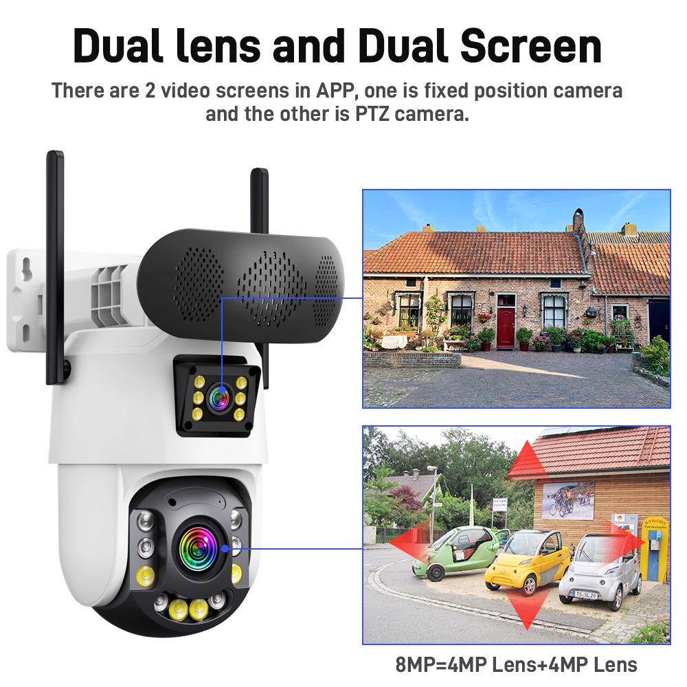 ICsee 6-Inch 50x Optical Zoom Binocular Surveillance Camera with Metal Shell and 4G Connectivity