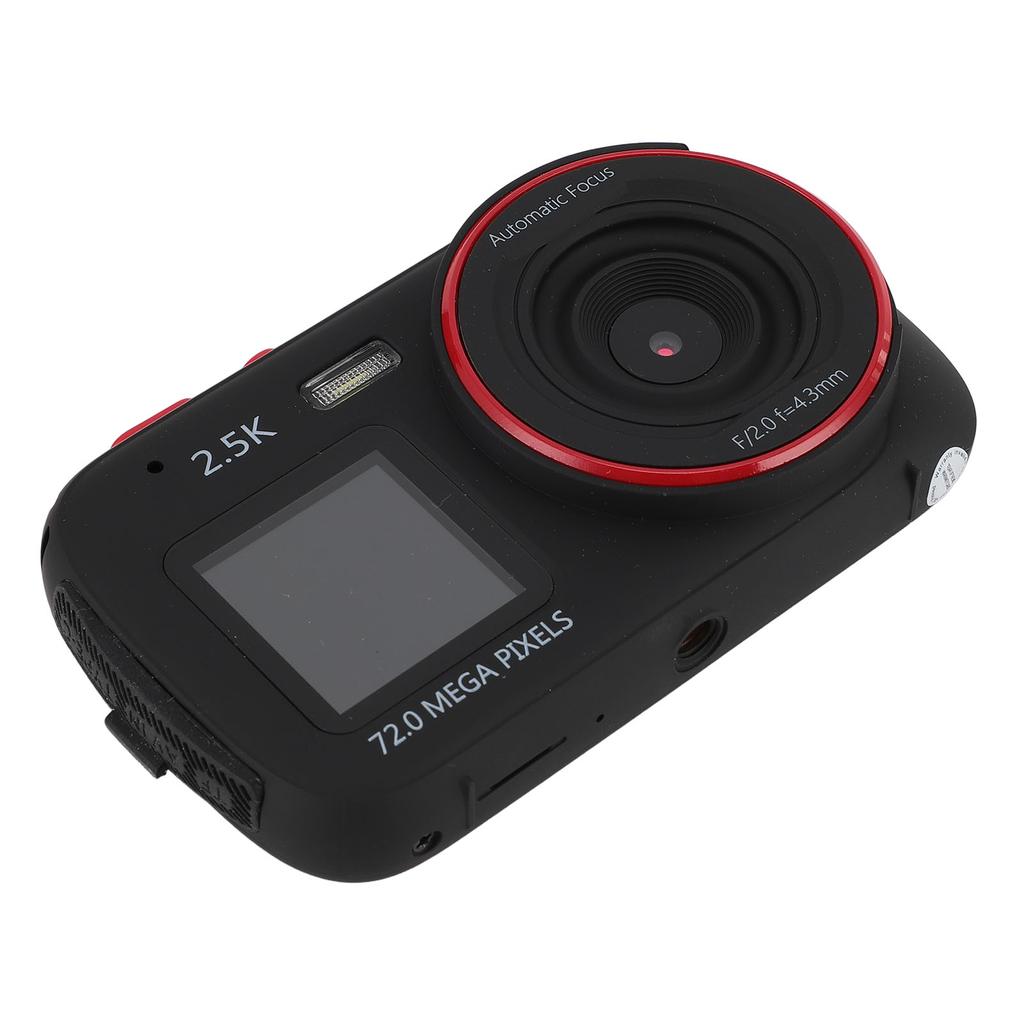 Double Screen Selfie Camera 2.5K 72MP Autofocus MP3 Music Playback 16X Zoom Built in Fill Light Digital Camera for