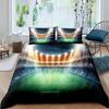 American Football Duvet Cover Set Full Size Sports Games Bedding Set Soccer Rugby Field Comforter Cover for Boys Quilt Cover Set