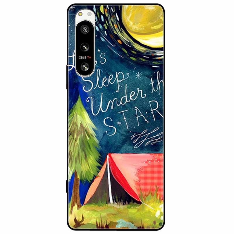 For Sony Xperia 5 IV / 1 IV Case 10IV Soft Silicone Flower Phone Back Cases For Sony Xperia 10 IV V Cover 5IV TPU Bumpers 10V