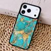 Turquoise Stone Marble Pattern Vintage Phone Case Cover For Magsafe Wireless Charger For iPhone 17 Pro Max 16 14 13 12 11 15 Air