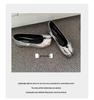 Women's Sheepskin Leather Split-Toe Slip-On Chunky Heel Ballet Flats