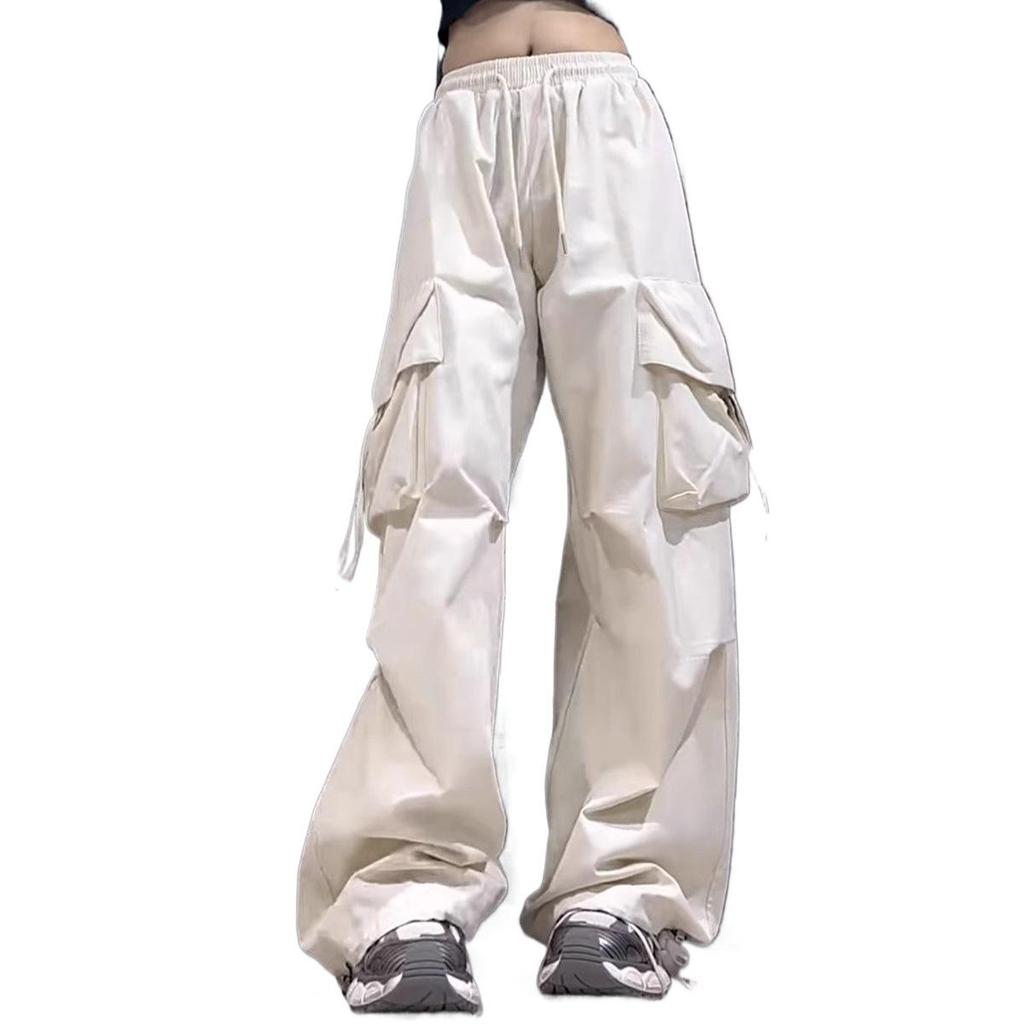 Women's 2025 Summer Fashion High-Waist Wide-Leg Cargo Pants