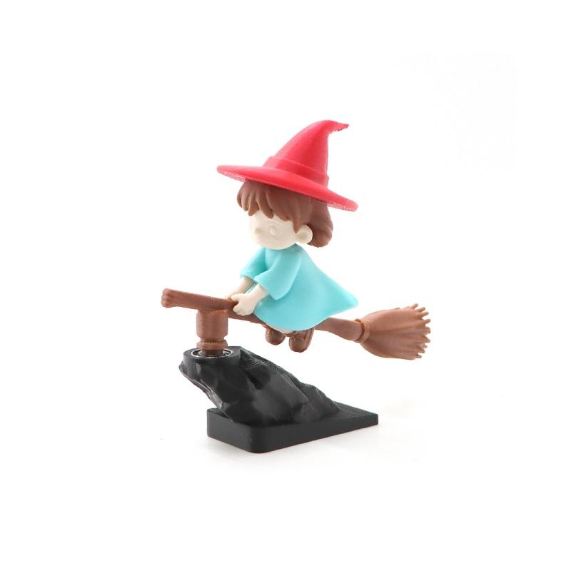 

Cute Broom Witch Car Interior Decoration Action Figures Auto Rearview Mirror Dashboard Ornaments Gift Mini Accessories