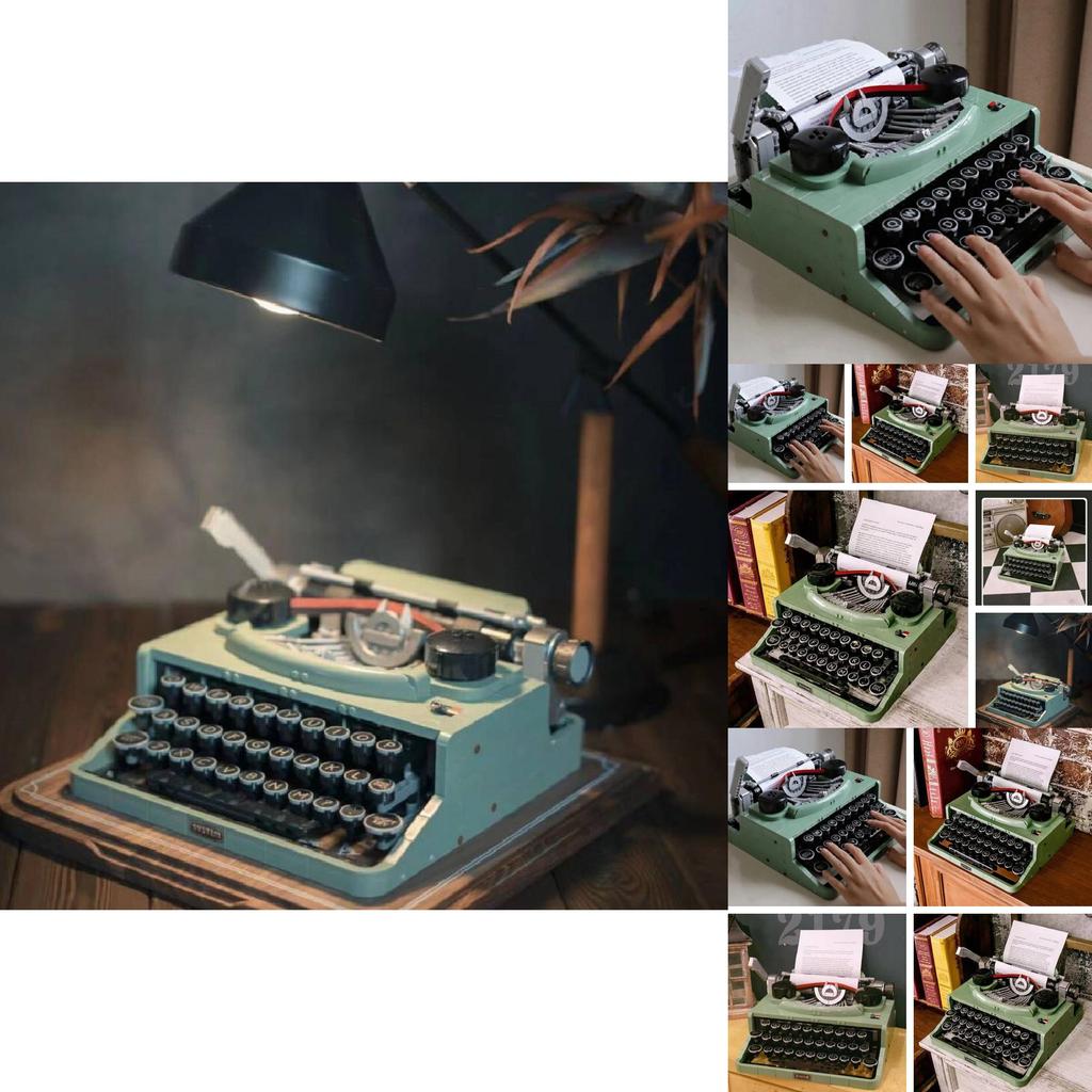 Retro Typewriter Building Block Set For Creative Play And Nostalgic Fun For Ages 7 To 14