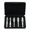 5 Piece Screw Extractor Set High-Speed Steel Hex Shank for Removing Damaged Screws and Bolts Tool Kit