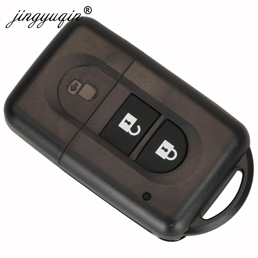 jingyuqin 2Buttons Remote Car key Shell for Nissan Pathfinder Micra Xtrail Qashqai Note NV200 Tida Juke Duke Auto Key Fob Case