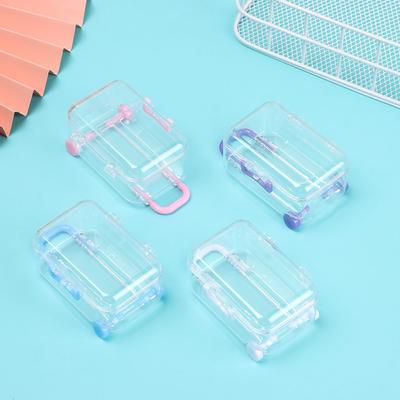 Fashion Plastic  Handbag Case Lovely Small Clutch Jewellery Box Mini Suitcase Dolls Miniature