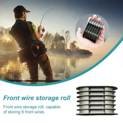 Fishing Line Storage Holder with 6 Line Slots Fishing Leader Keeper with Rigging Spools To Keep Snells And Rigs Organized