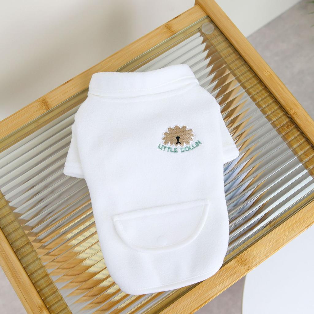 Pet Sweater Fleece Fabric Warm Dog Clothing In Autumn and Winter Fashion Simple Pet Dog Clothing Pet Clothes Puppy Clothes