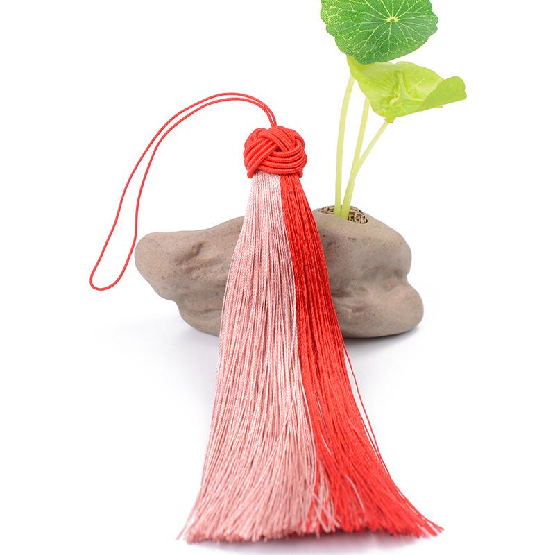 Hand-Woven Double Tassel Mixed-Color Bookmark: No Fading or Bending