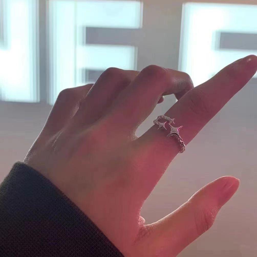 Star Ring Female Niche Original Design Adjustable Opening Mango Star Ring Cold Wind Gift for Girlfriend and Girlfriend