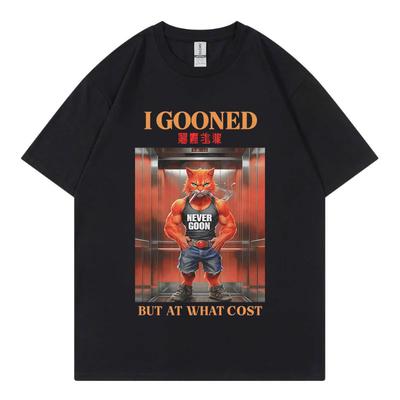 Ich habe geGooned, aber zu welchem Preis Lustiges T-Shirt Japanisches Goon Meme Grafik T-Shirts Herren Damen Freizeitmode Kurzarm T-Shirts