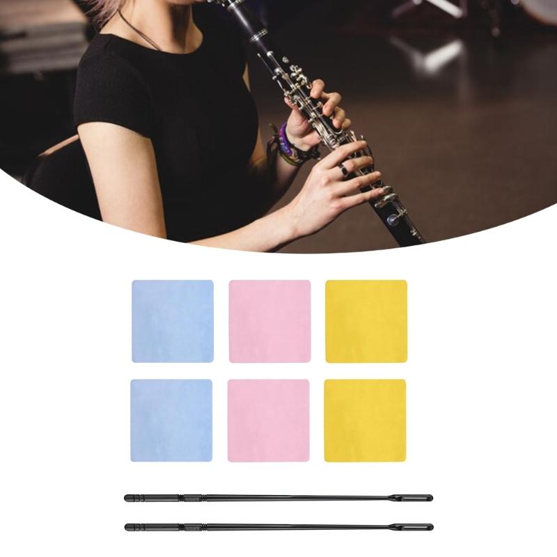 Instrument Hygiene Set Double ABS Cleaning Rods with High Absorbency Polishing Cloths Polishing Accessories for Flutes