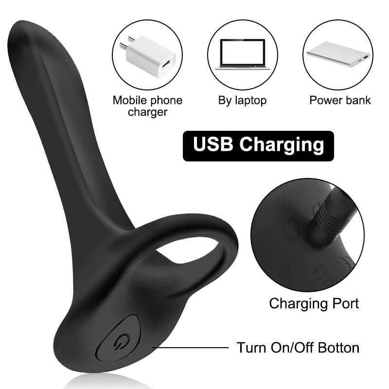 Sexuální hračka pro páry Vibrátor penisu pro dlouhou erekci s prstencovými bradavkami Masáž stimulace klitorisu vagíny