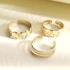 3-Piece Heart Design Triple-Layer Toe and Knuckle Ring Set