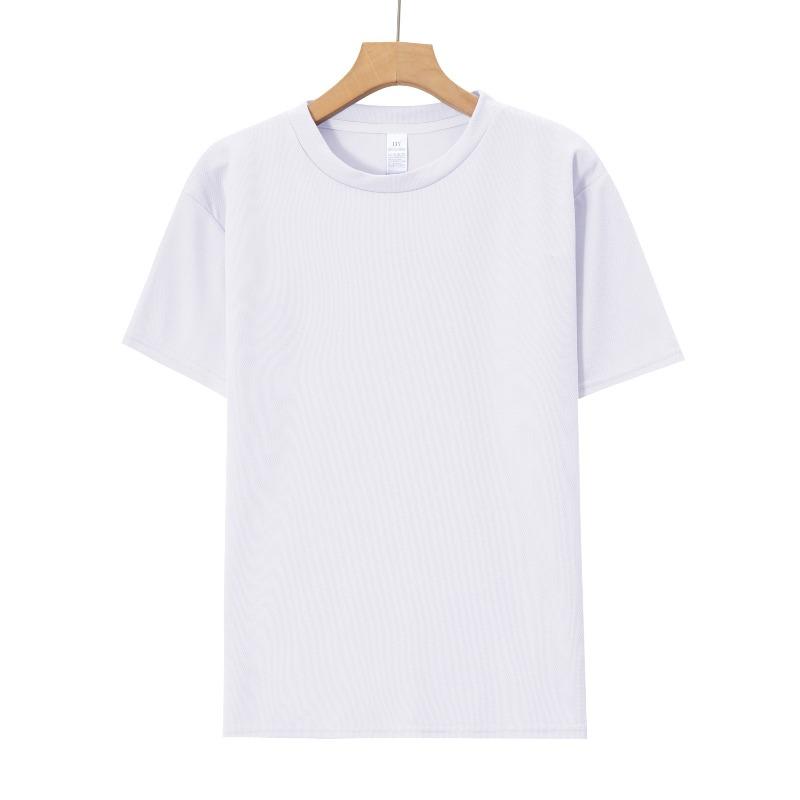 European Size Childrens Round-neck Short-sleeved T-shirt with Cartoon-like Spiral Pattern Print