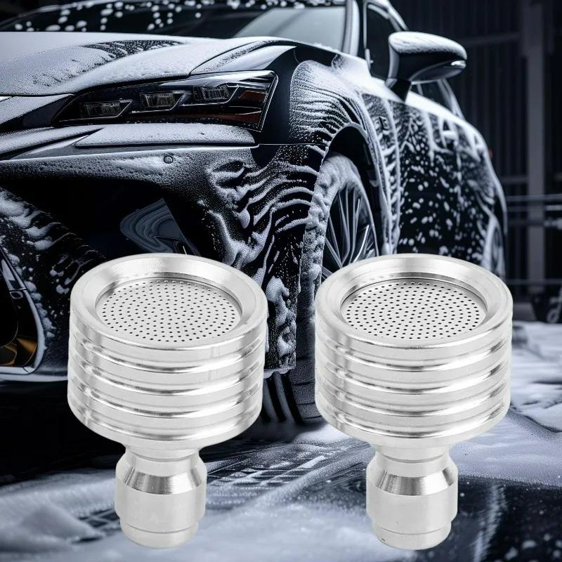 1/4 Inch Quick Connect Stainless Steel Small Sprayer Nozzle High Pressure Washer Spray Head for Car Washing Tire Cleaning Garden