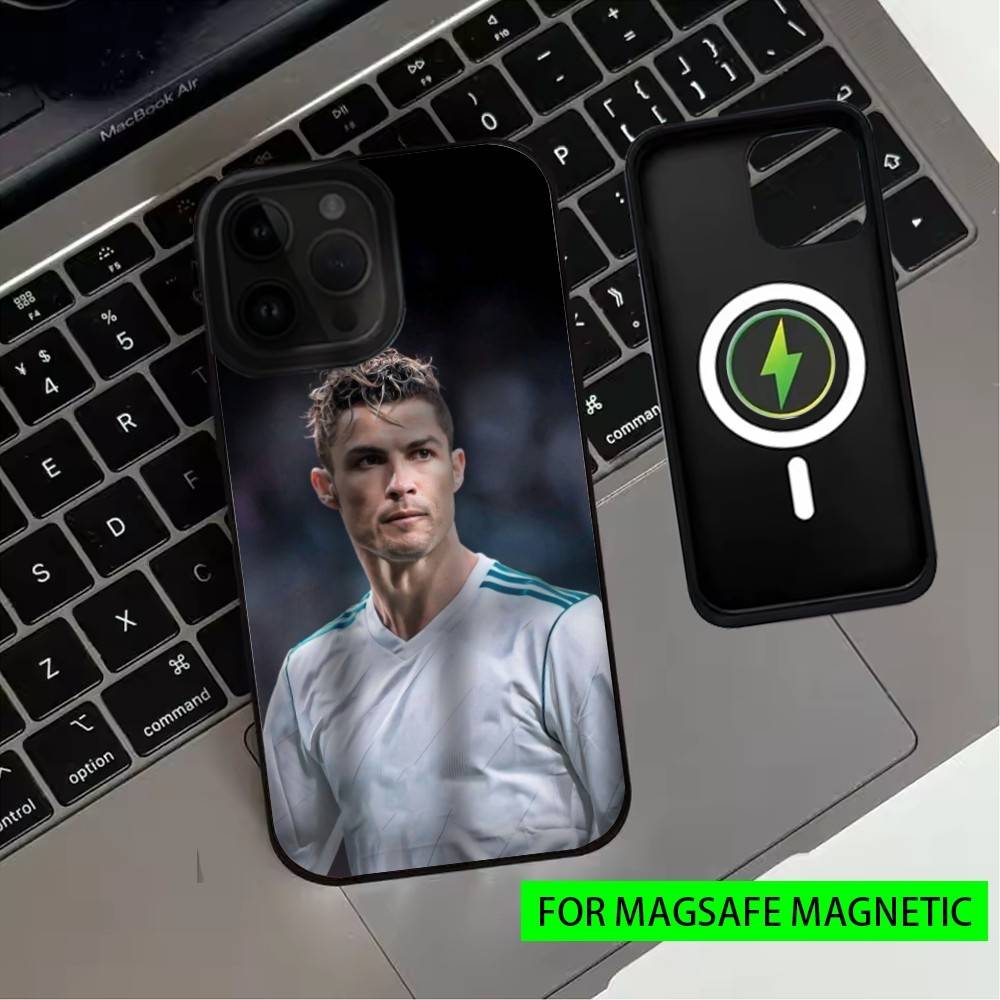 Footballstar R-Ronaldo Cool CR7 Phone Case For iPhone17,16,15,14,13,12,11 Plus,Pro Max Magnetic For Magsafe Wireless Charging