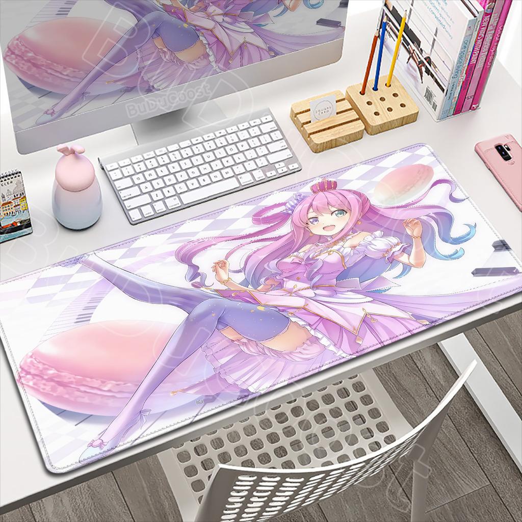 Hololive Anime Kawaii Girl Himemori Luna Mouse Pad Large Laptop Keyboard Mat Non-slip Rubber Base Office Mouse Mats XXL Desk Rug