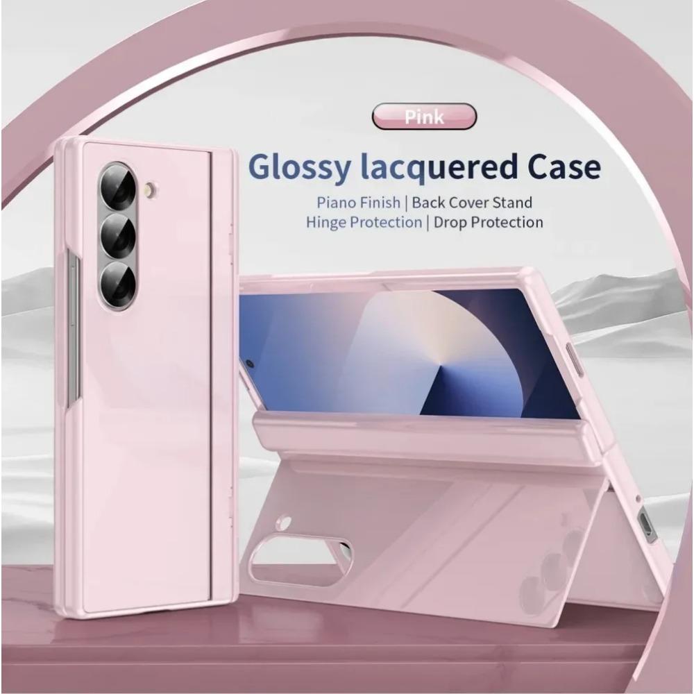 High Quality Business Matte Kickstand Hinged Case For Samsung Galaxy Z Fold7 6 5 4 3 Screen Protector Film Hard Shockproof Cover