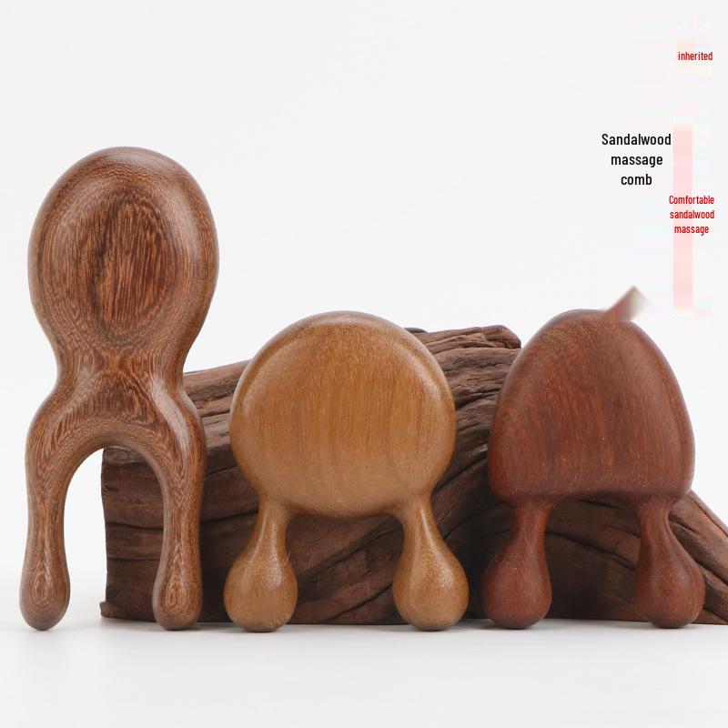 

Golden Sandalwood Massage Comb & Nose Scraper Set