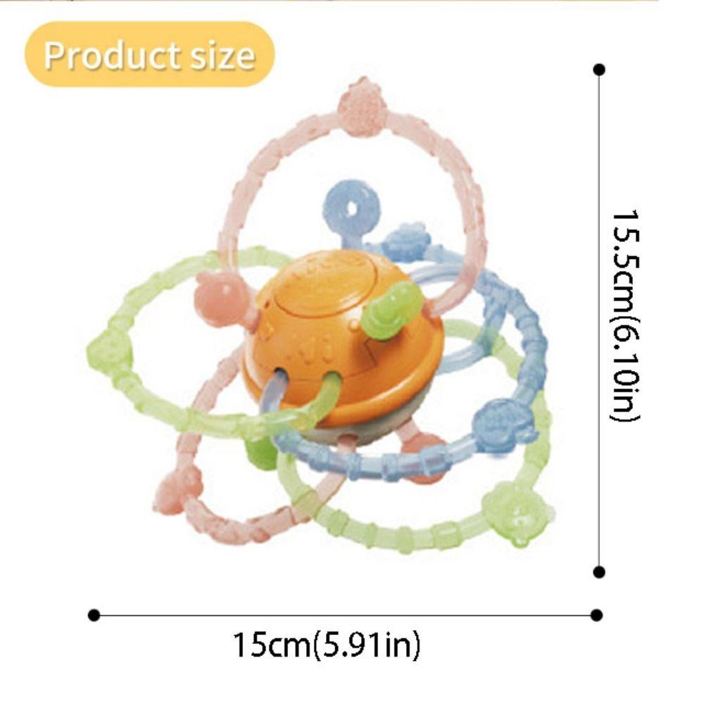 Grab Ball Baby Toy Soft Silicone Rattle Hand Grab Manhattan Round Ball Baby Toy