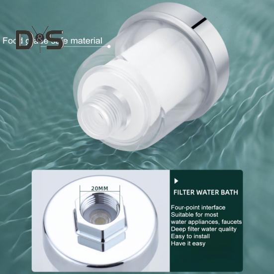 Bath Filter with High-Density PP Cotton Core Replaceable Filter Element Standard Interface Design Shower Hose Compatible Filter