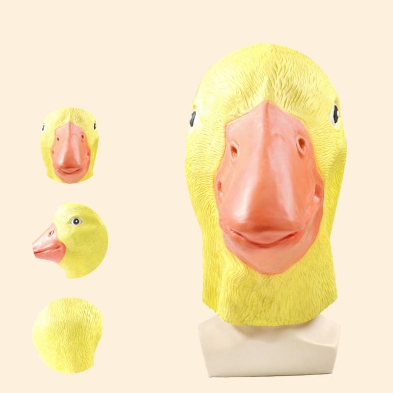 Bequeme Latex-Enten-Cosplay-Maske Mehrzweck-Design Halloween-Accessoire Für Kostümpartys Und Themenveranstaltungen
