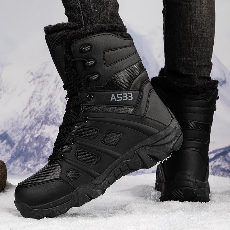 Winter grote maat outdoor laarzen antivries wandelschoenen antislip fluwelen wildernis sport wandelen warme sneeuwlaarzen