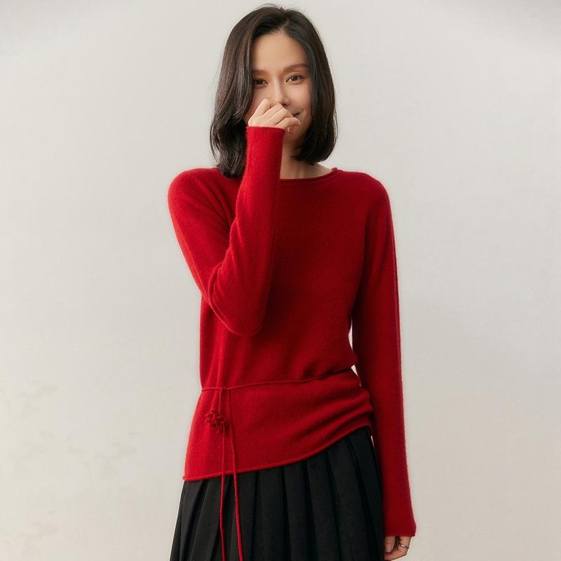 Qinghe 100% Pure Cashmere Women's Sweater - Ultra Soft Luxury Winter Pullover