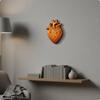 Wooden Heart Clock Decorative Feature HeartShaped Wall Operated Timepiece