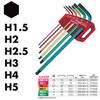 VESSEL Rainbow Ball Hexagonal Set of 6 with 8906BP L-Wrench Holder,