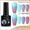 LILYCUTE 7ml Thermal Gel Nail Polish 3 Layers Temperature Shiny Color Changing Semi Permanent Soak Off UV Gel Polish Varnish Base Top Gel Nail Art DIY
