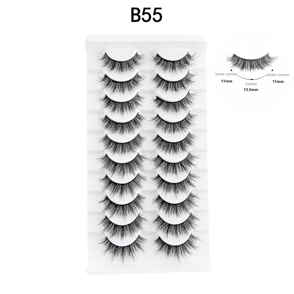 Messy Fried Hair Artificial Imitation Mink Eyelashes False Eyelashes Faux Mink Eyelashes Ten Pairs