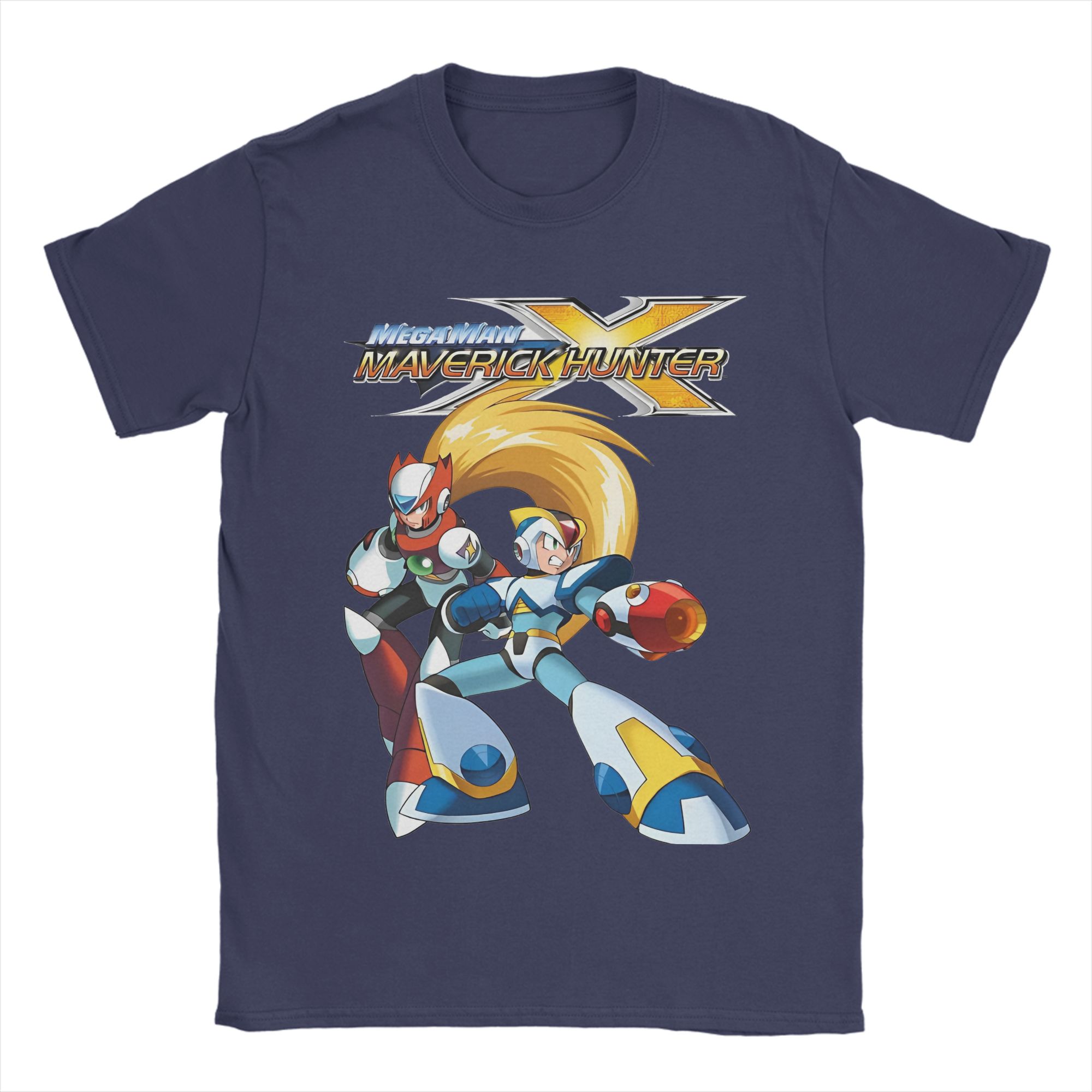 Megaman X Maverick Hunter X T Shirt for Men Women 100 Cotton Cool TShirts Crew Neck Robot Tees Short Sleeve Clothes Plus Size 4XL