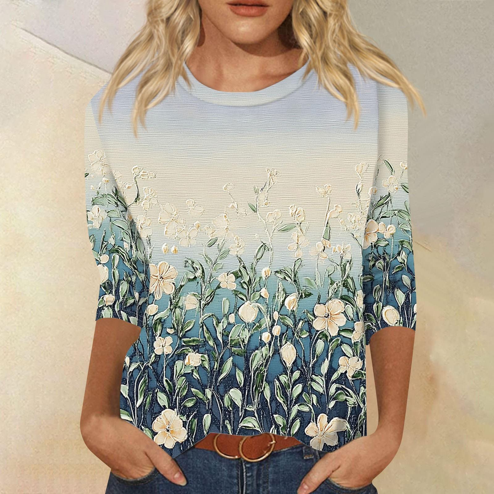 

Женский модный повседневный пуловер с воротником три четверти и принтом XL