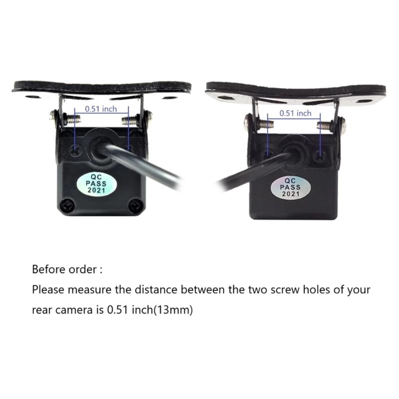 Car Rear View Camera Bracket, Metal DashCam Mount, Waterproof License Plate Mount, Back Up Camera Installation Tool