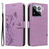 For Xiaomi 15 Pro PU Leather Cases Flower Pattern Wallet Stand Phone Cover with Strap